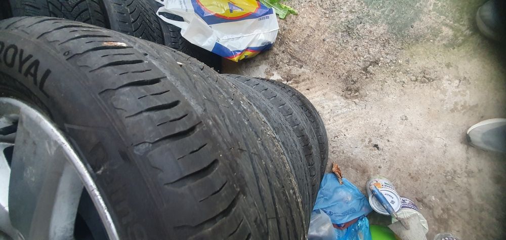 Jante aliaj VW  5x112, 16 inch, anvelope vara Uniroyal DOT 2