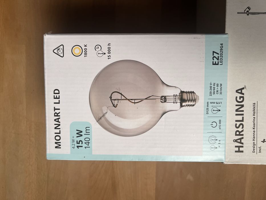 Lampadar Ikea HARSLINGA alb nou Bec Inclus
