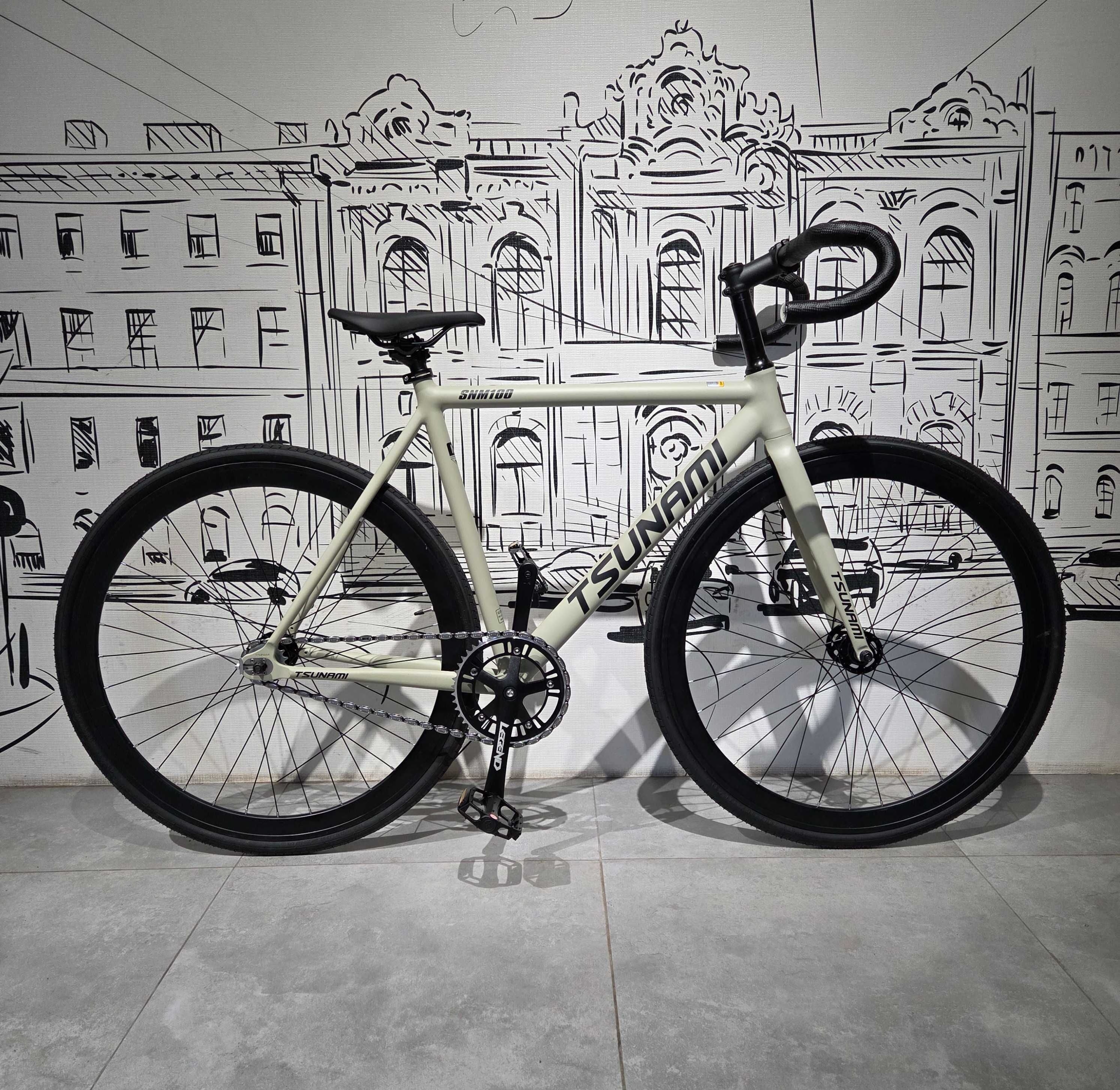 Велосипед "TSUNAMI" SNM100. FIX + Singlespeed 2в1. Фикс. Сингл. Цунами