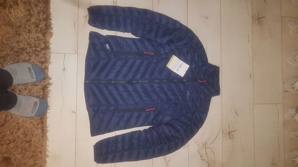 RABGeacă din puf Microlight Alpine QDB-15-ST Bleumarin Slim Fit