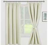Set draperii opace bej deschis +tija