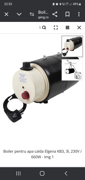Boiler pentru apa calda Elgena KB 3 . 3l,  230 V/660W/