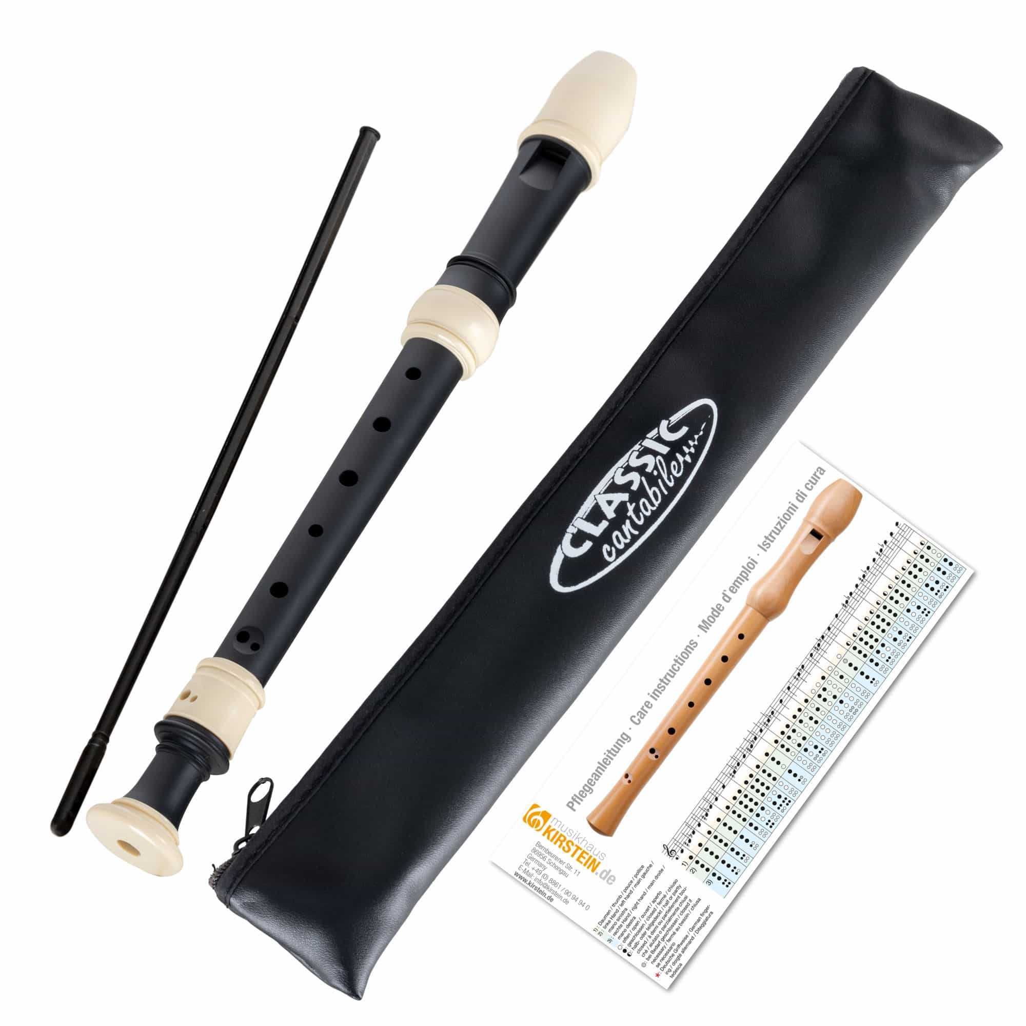 Fluier Classic Cantabile Stellina C Soprano Recorder Baroque Black