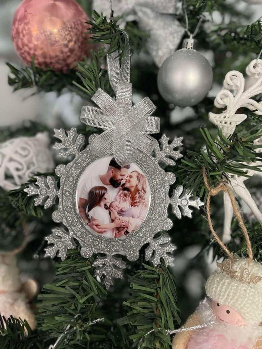 Коледна играчка за елха със снимка