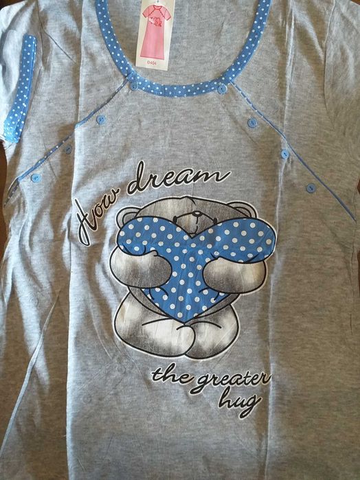 Дамска нощница за кърмачки с дълъг ръкав и къс-2 модела