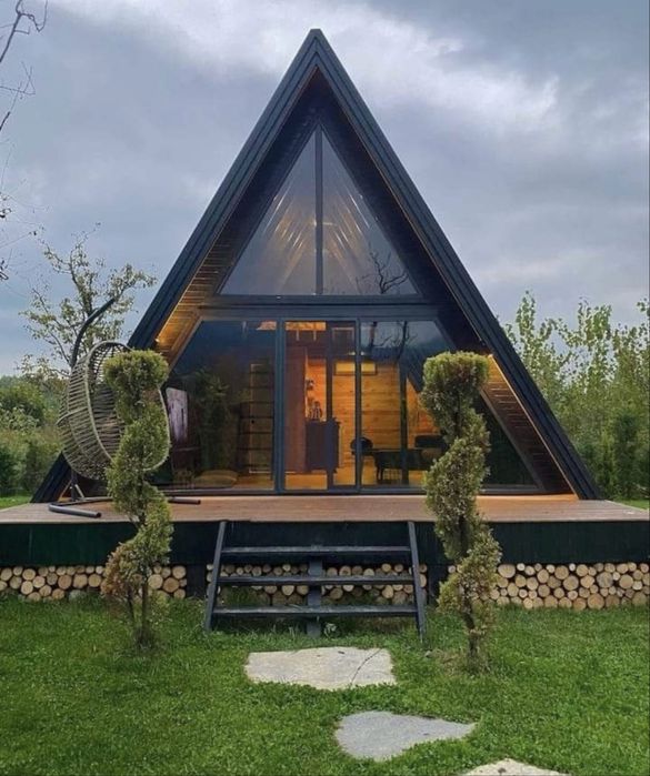 Cabane tip A frame , acceptam variante auto