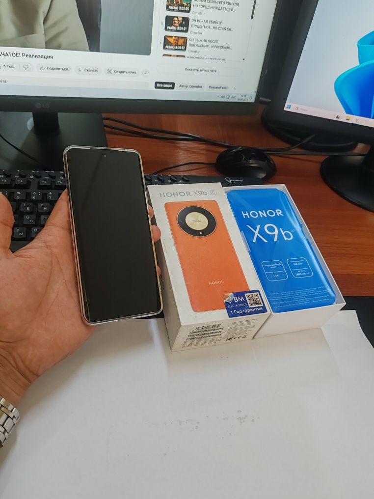 Honor X9b 8+8/256gb(2025)ideal ochilmagan usta kurmagan aybi yuq
