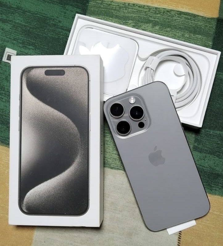 iphone 15 pro Natural Titanium [bej-gri]