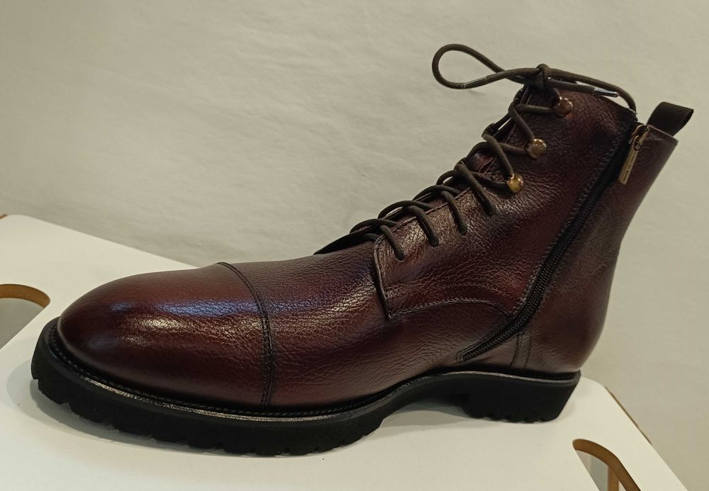 Ghete lace up de lux 45 lucrate manual Minelli NOI piele naturala