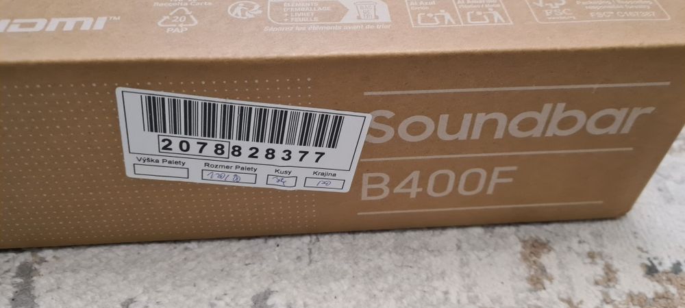 Soundbar Samsung HW-B400F - NOU, SIGILAT, GARANTIE 2 ani, Bluetooth