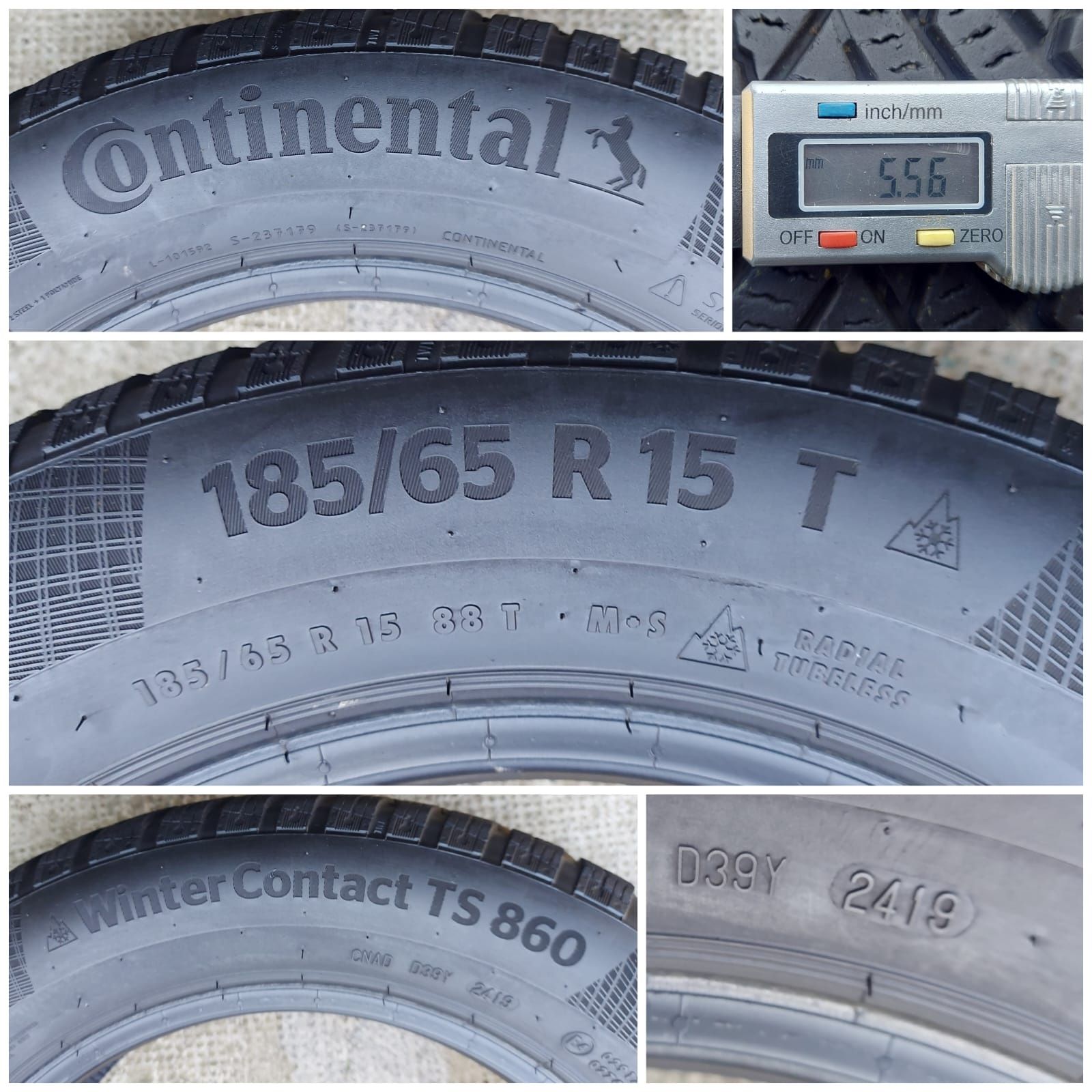 O bucată 185/65 R15 M+S iarnă - una Continental