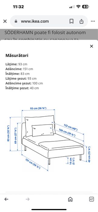 Şezlong,canapea Fridtuna bej deschis