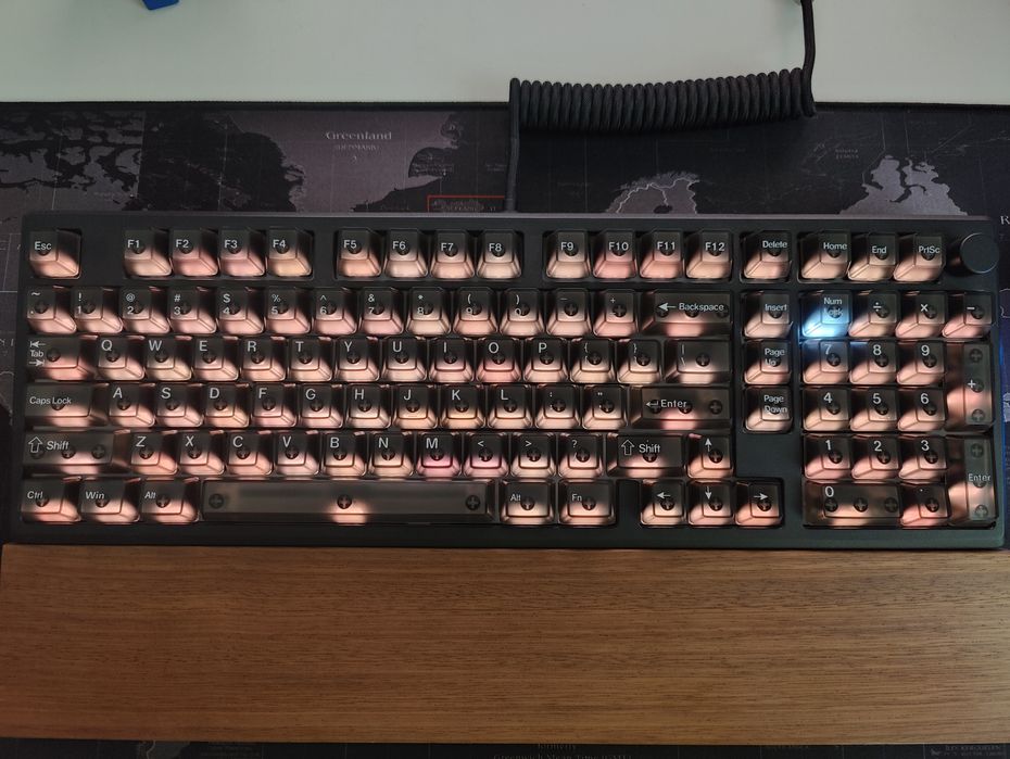 Keycaps semi-transparente trăsătură mecanică