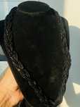 Colier negru impletit multisir