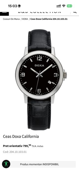Vand ceas doxa california