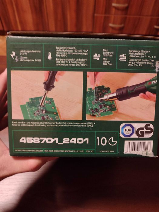 Станция за горещ въздух и запояване Parkside PHLLS 745 A1