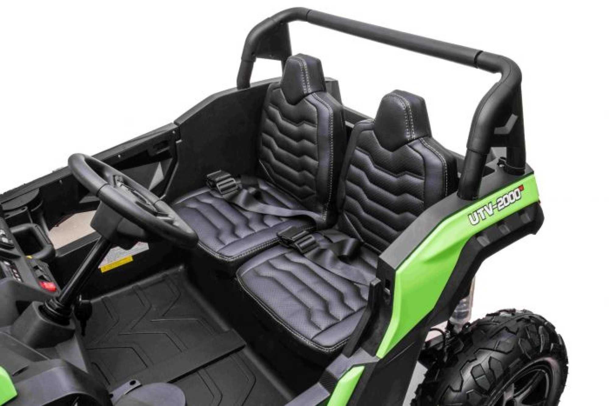 UTV electric copii 5-15 Ani Racing 032 cu 2 Locuri,100kg,15km/h Verde