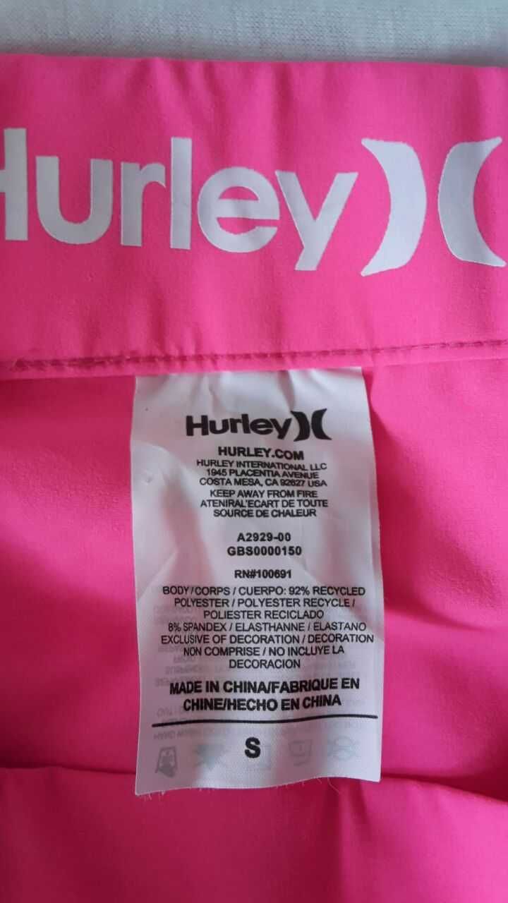 НОВА ! Мини Пола, #S, Hurley Оригинал от САЩ. Ярко Розов цвят