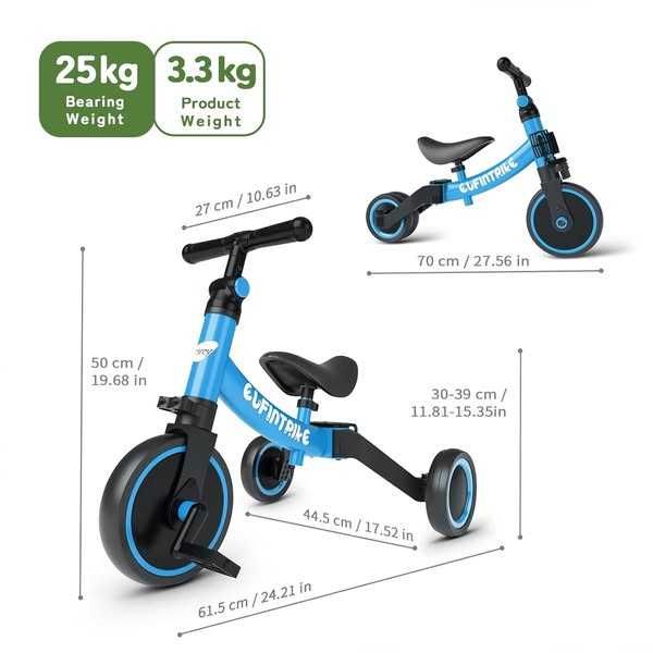 Bicicletă besrey 5 în 1 pentru copii cu vârsta între 10 luni și 4 ani