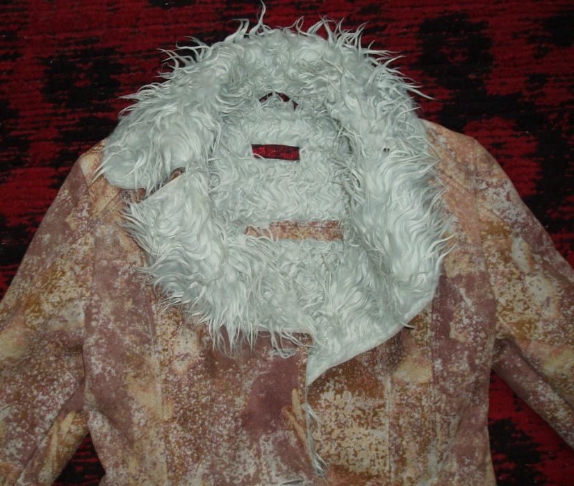 pardesiu dama blana artificiala/piele intoarsa S redus black friday