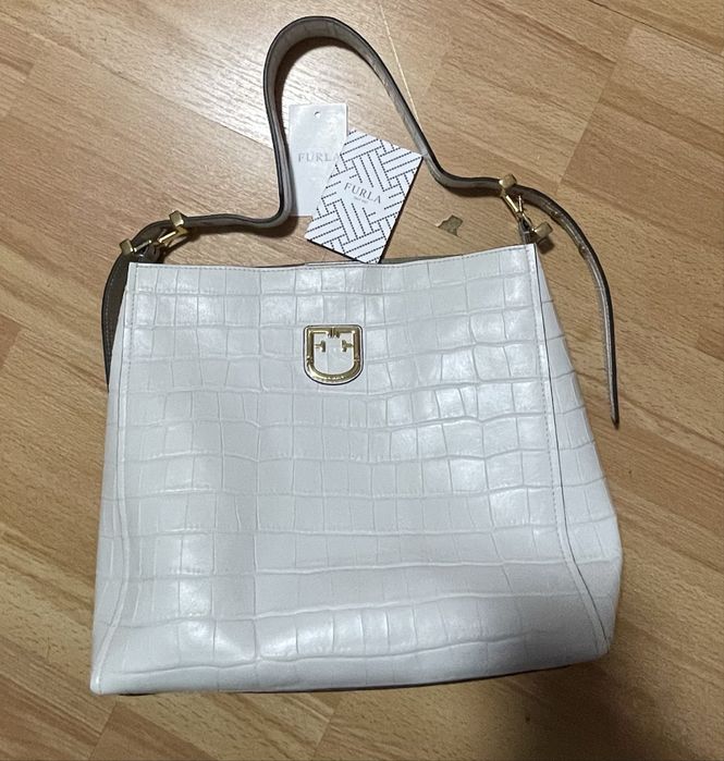 Geanta Furla belvedere croco hobo