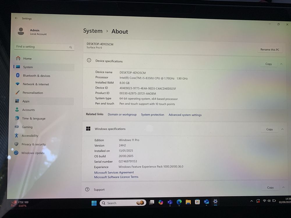 Microsoft surface pro 6 -таблет