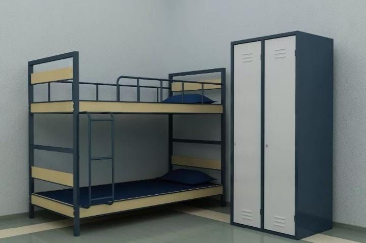 Кровати металлические с ЛДСП – Склад, доставка, гарантия