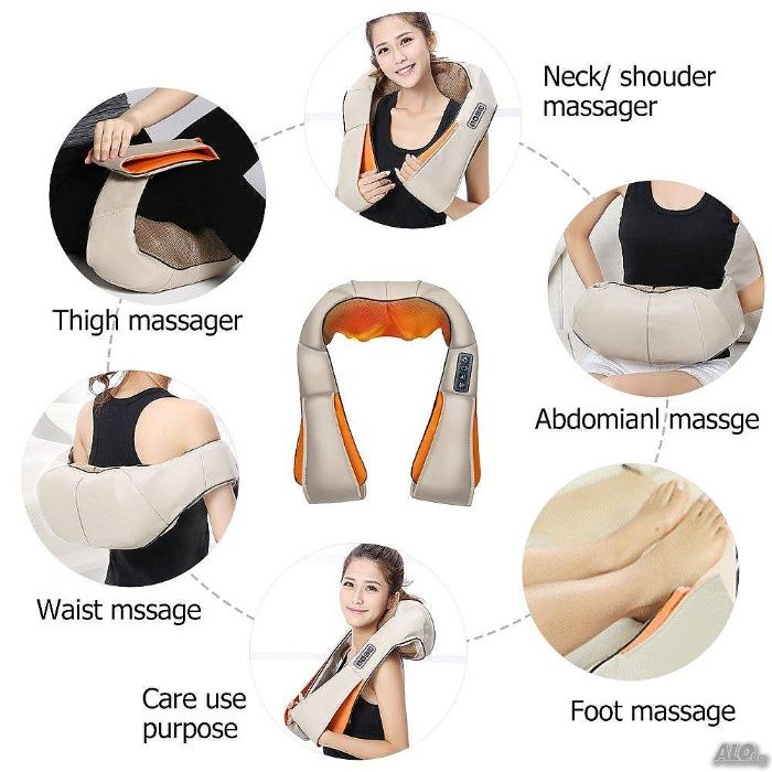 4Д Шиацу термо масажор за тяло гръб врат затопляне масаж подарък