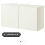 Dulap de living IKEA BESTA, alb lucios