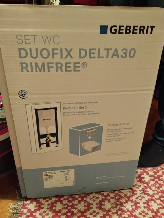 Set wc geberit duofix rimfree kit complet