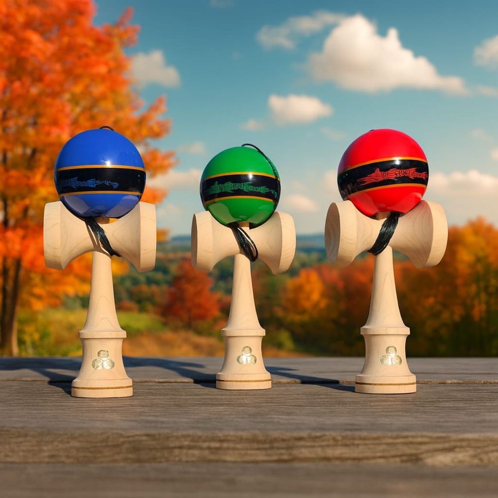 Kendama kbr cupe mari sticky noi in cutie cu ata de rezerva