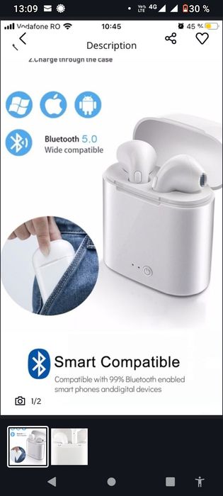 Casti wireless albe