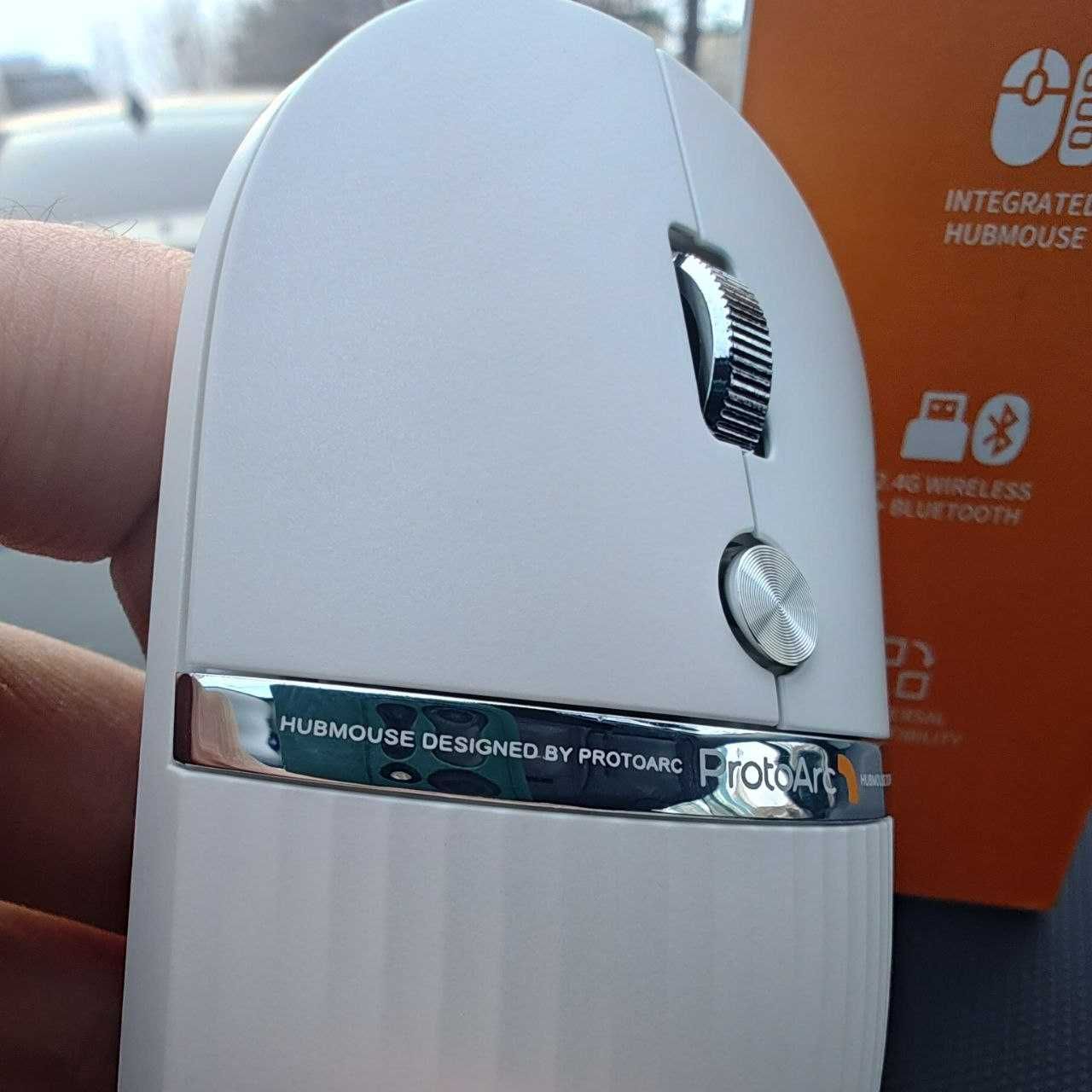 ProtoArc Hub Mouse — мышь с USB-хабом, Bluetooth, 3 устройства