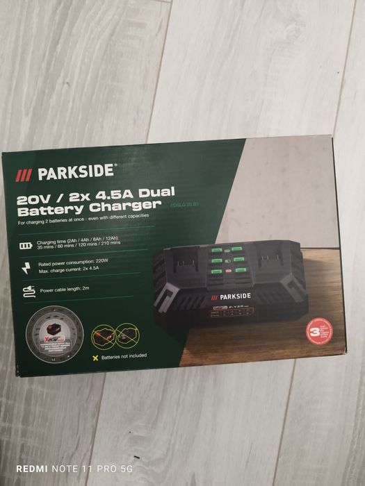 Parkside двойно зарядно чисто ново