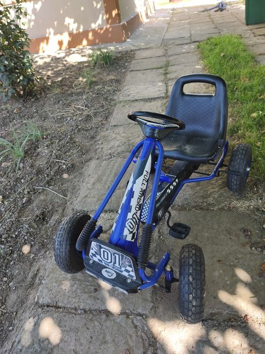 Cart cu pedale copii albastru