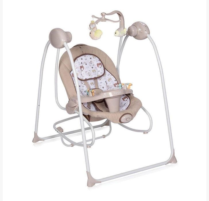 LORELLI CLASSIC Електрическа люлка-шезлонг 2в1 TANGO BEIGE С МЕЧЕТА