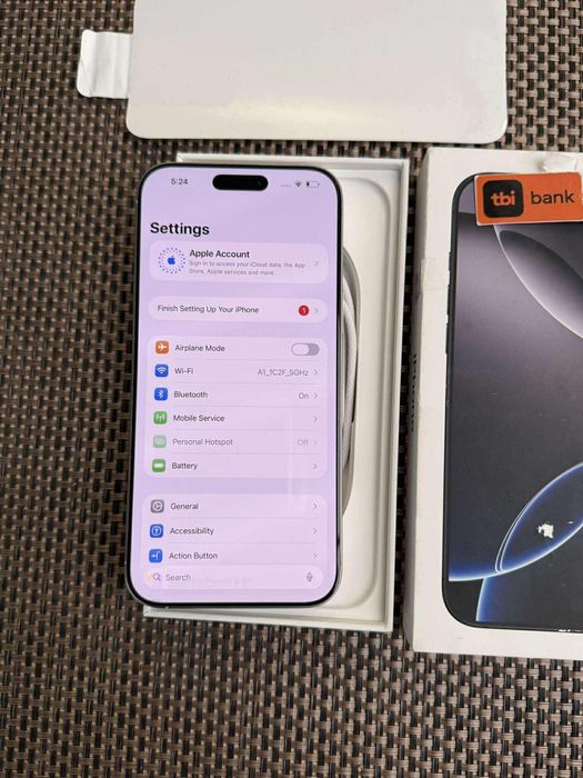 НОВ! 1TB! Iphone 16PRO MAX Лизинг от 88лв/м White titanium Гаранция!