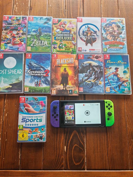 Nintendo switch +12 jocuri