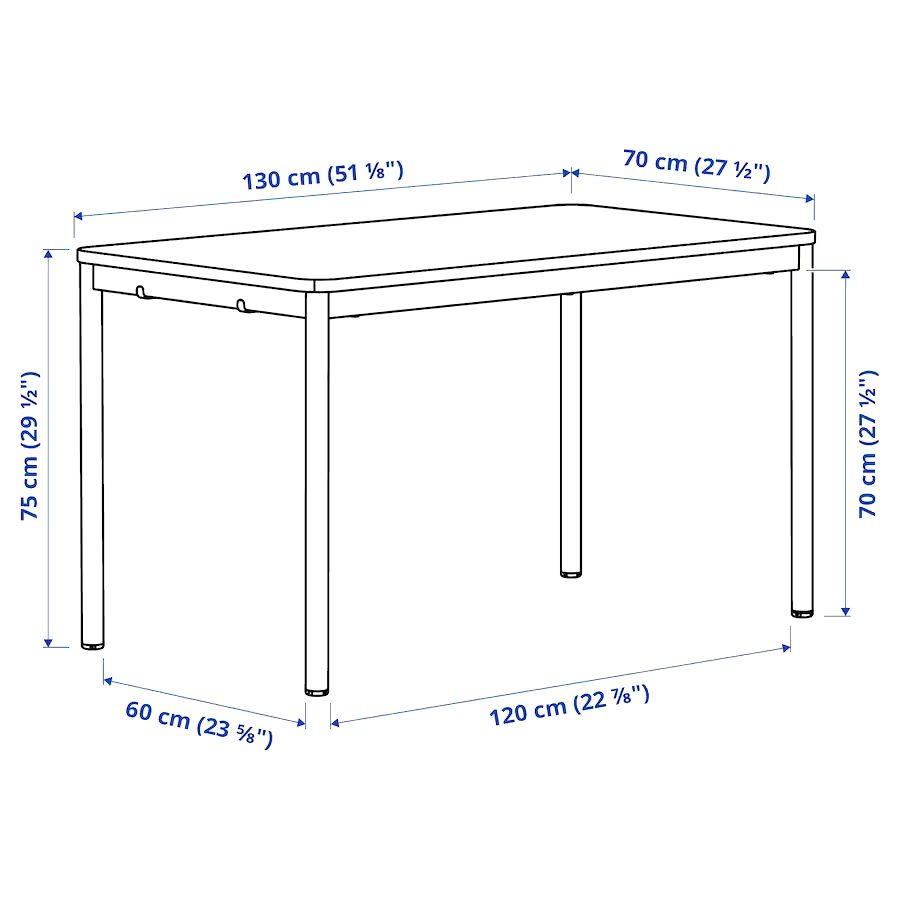 Vand masa ikea TOMMARYD, antracit, în stare buna