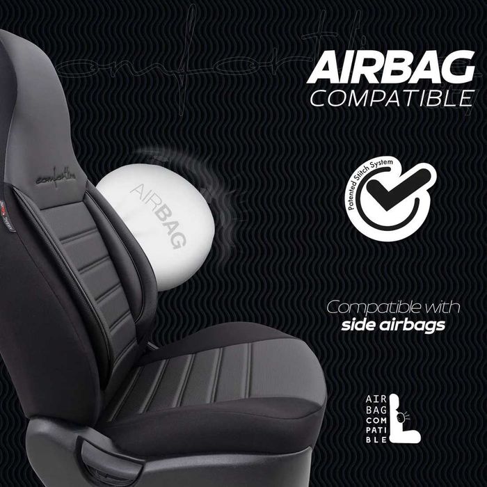 Тапицерия OTOM Comfortline City – Черно,Еко кожа,(За малки автомобили)