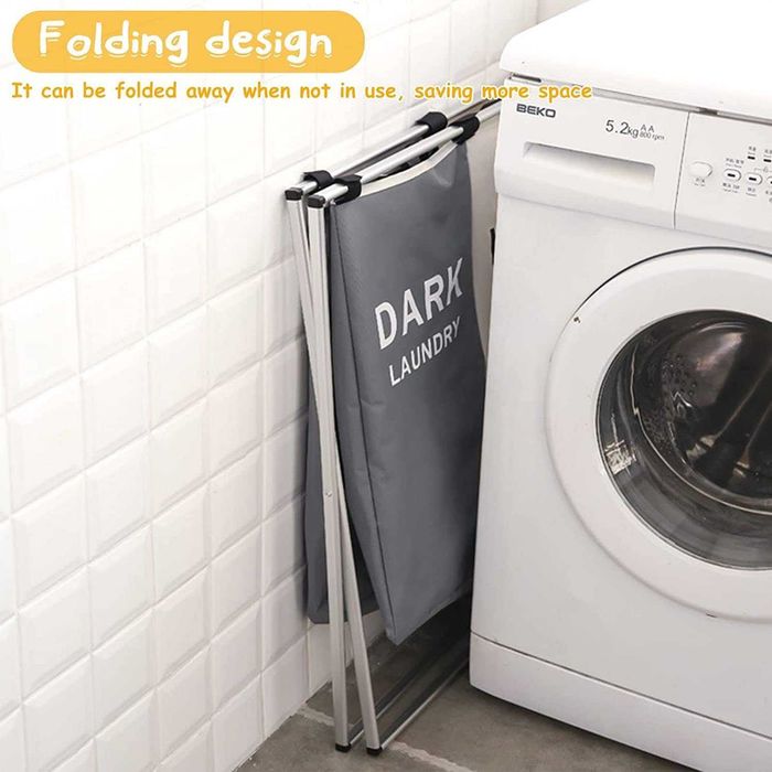 Cos de rufe cu 3 compartimente, pliabil, 135l, material Oxford 600D