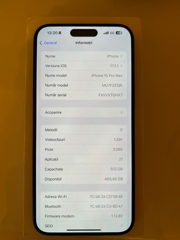 Vand/Schimb Iphone 15 Pro Max 512gb