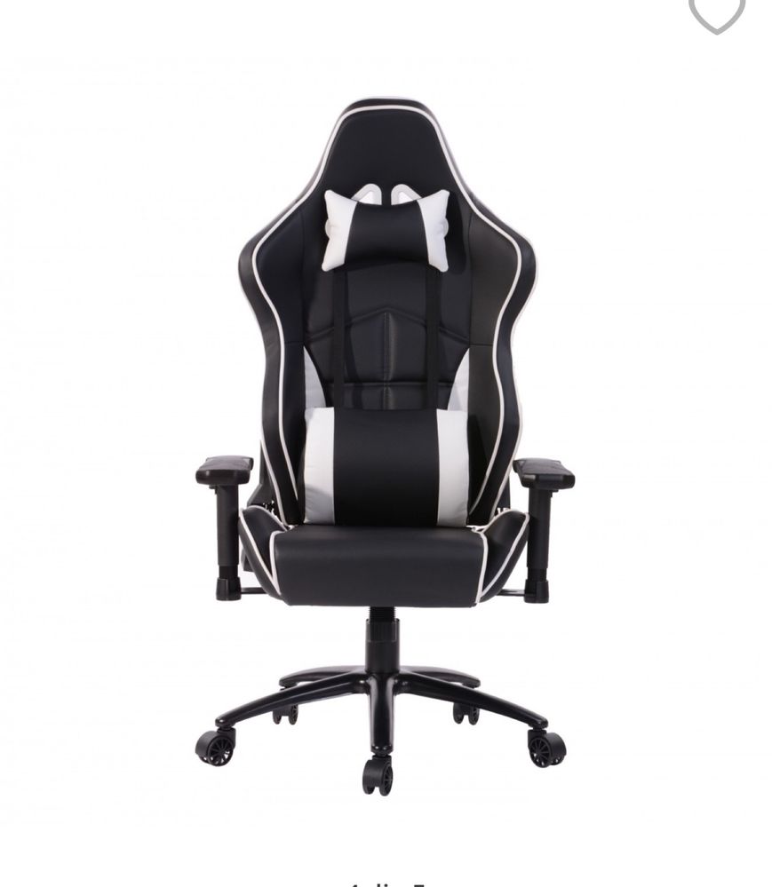 Scaun gaming negru cu alb