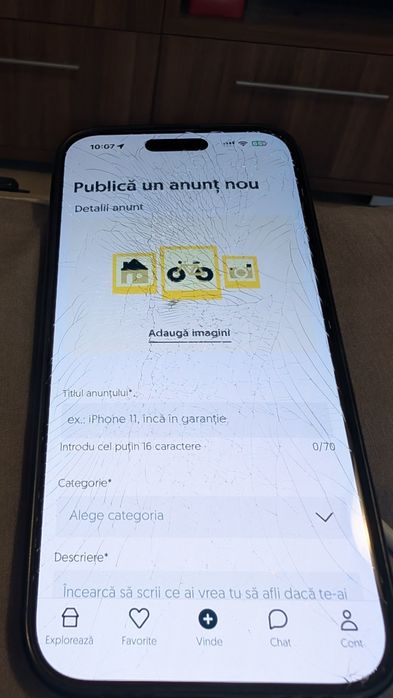 iPhone 16 pro max sticla display spartă