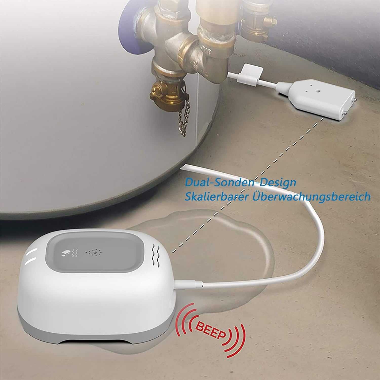 НОВ! WiFi Smart детектор за наличие на вода, аларма 100dB