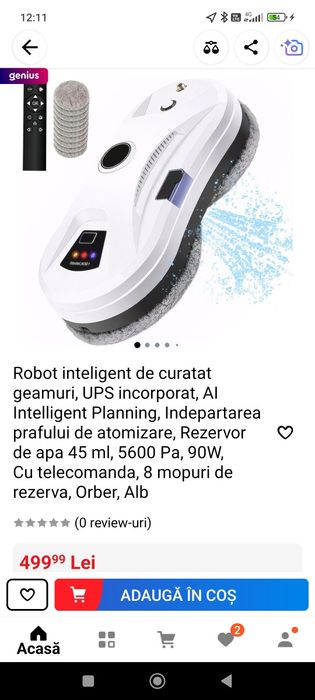 Robot inteligent de curatat geamuri