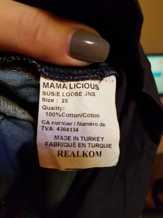 Дънки за бременни нови mama licious