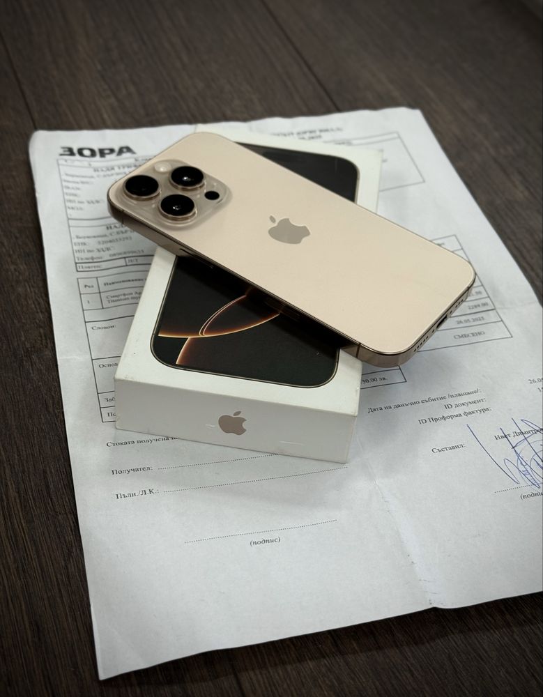 Гаранция* Iphone 16 pro desert titanium / пълен комплект*