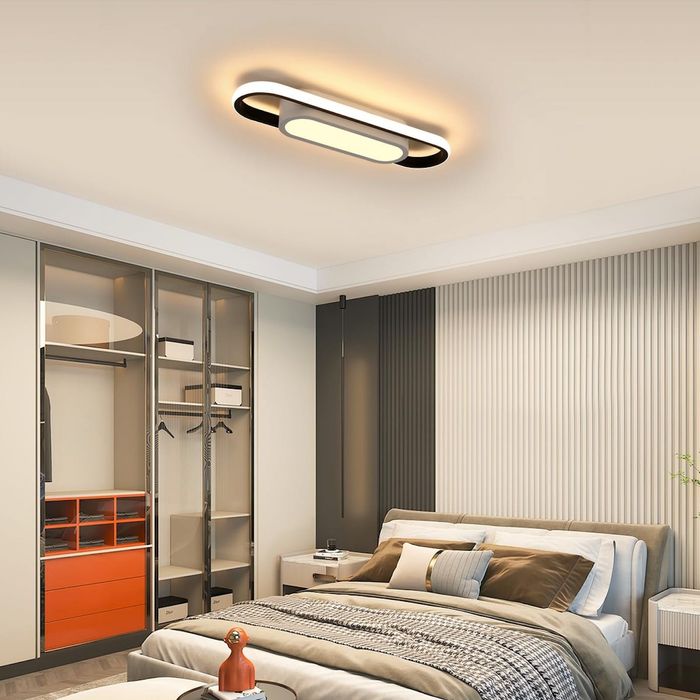 Lustră Tavan dreptunghiulară LED 30W lumină caldă 3000K Diametru 40cm