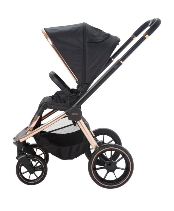 Комбинирана детска количка 3в1 Zummi - черно и златно